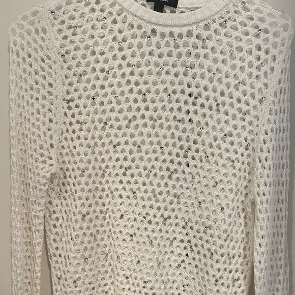 Aqua Embellished Crochet Sweater Women’s Small, NWOT 
Perfect for the Holidays - Picture 7 of 7